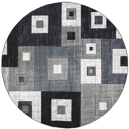Manmade 7 ft. 10 in. Bristol Cicero Navy Round Rug MA3089788